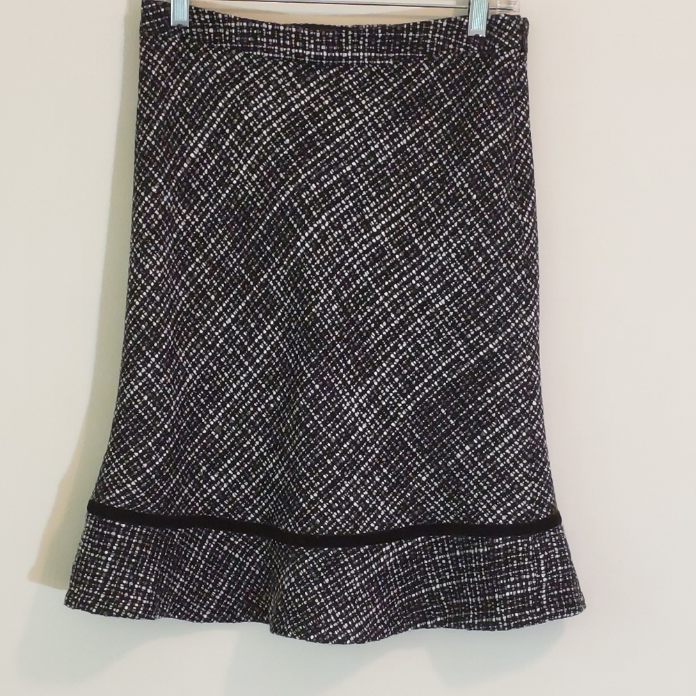 GAP Tweed Boucle' Skirt, Black Multi, Sz 4